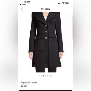 St. John Pique Knit Topper